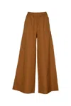Max Mara Navigli Trousers In Leather Brown