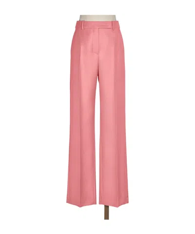 Max Mara Trousers Made Of Wool, Mohair And Silk Blend In Pink
