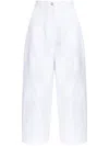 Max Mara Mina High-waisted Culotte Pants In White