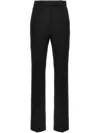 Max Mara Okra Cotton Cigarette Pants In Black