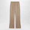 Max Mara Carbone Straight-leg Pants In Brown