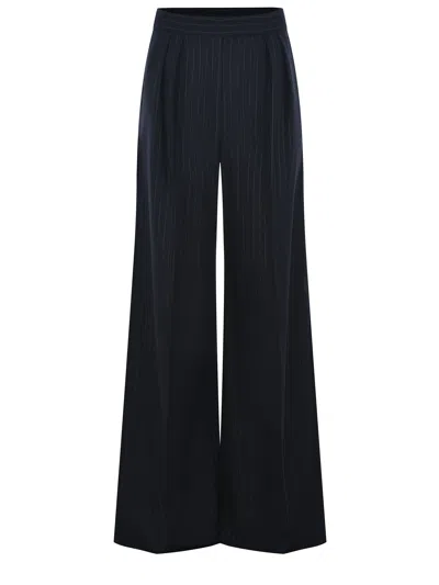 Max Mara Trousers Palazzo  "becca1234" In Blu Marine