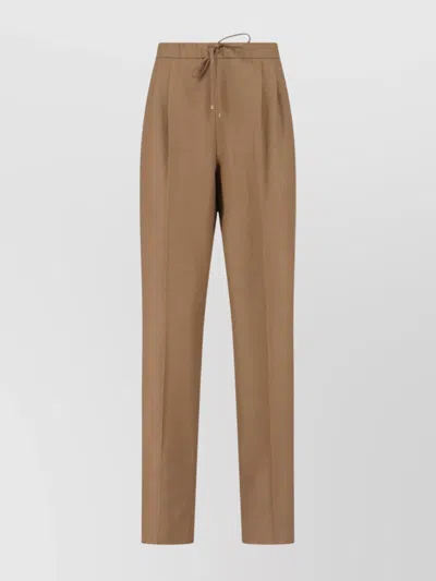 Max Mara Trousers Straight Leg Elastic Waistband In Multi