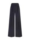 Max Mara Blue Piroghe Trousers In Ultramarine