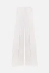 Max Mara Women's Gabardine Wool Trousers In White