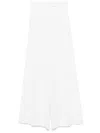 Max Mara High Waist Wide Leg Trousers In White