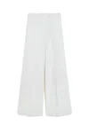 Max Mara Wide-fit Cotton Trousers In White