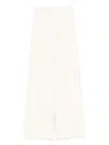 Max Mara Elastic Waistband Lightweight Wide Leg Trousers In Neutral