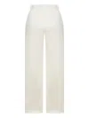 Max Mara Elastic Waist Casual Pants In White