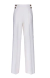Max Mara Wool Blend Trousers In White