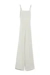 Max Mara Thin Shoulder Strap Jumpsuit In White