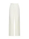Max Mara Elegant Wide Leg Pants In White