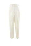 Max Mara Belted Trousers In White