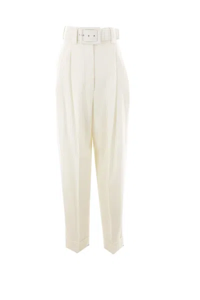 Max Mara Trousers In White