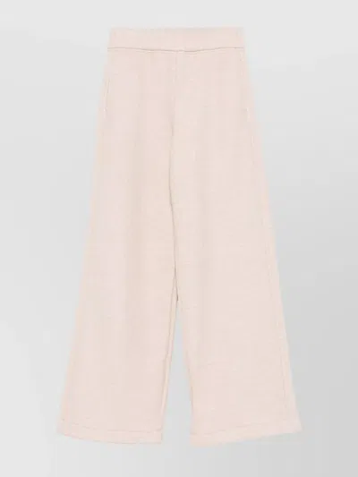 Max Mara Trousers Wide-leg Elasticated Waistband In Neutral