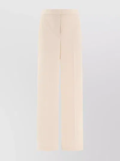 Max Mara Trousers Wide Leg Side Pockets In Yellow