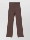 Max Mara Trousers With Belt Loops And Pockets In Brown