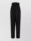 Max Mara Street Pleated Cotton Twill Tapered Pants
