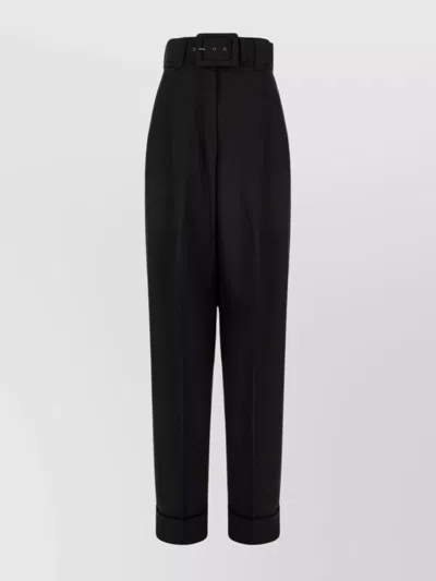 MAX MARA TROUSERS WOOL ADJUSTABLE BELT