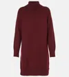 Max Mara Trudy Virgin Wool Minidress In Red