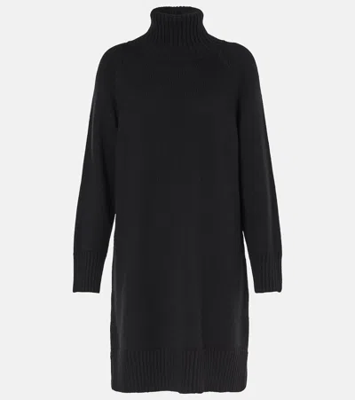Max Mara Trudy Wool Turtleneck Sweater Dress In Black