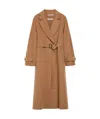 Max Mara Trumpet-shaped Wool Coat In Brown
