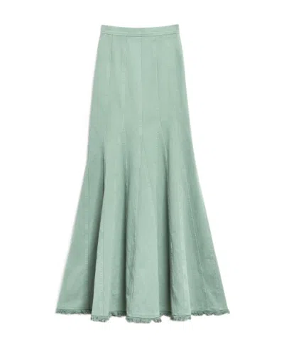 Max Mara Trumpet Skirt In Green