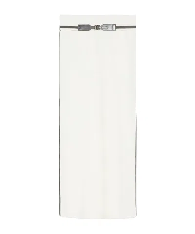 Max Mara Trumpet Skirt In White