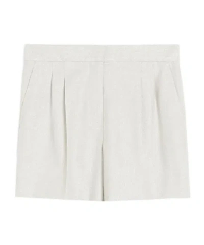Max Mara Trumpet Twill Shorts In White