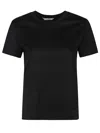 Max Mara Papaia Logo Cotton T-shirt In Black