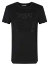 Max Mara Papaia Logo Cotton T-shirt In Black