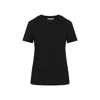Max Mara Papaia Logo Cotton T-shirt In Black