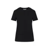 Max Mara Papaia Logo Cotton T-shirt In Black