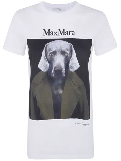 Max Mara T-shirt Classic Print "mxm Calca" In White