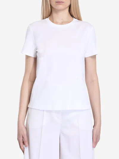 Max Mara Embroidered Logo Tshirt In White