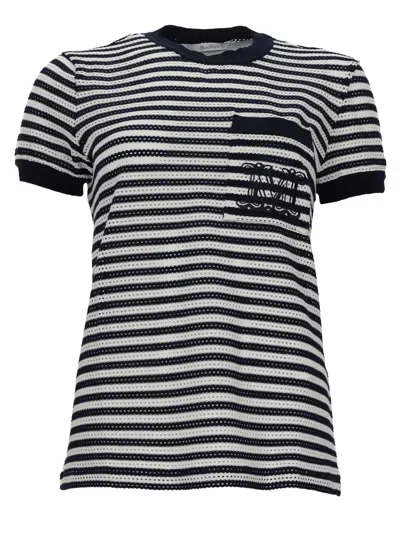 Max Mara T-shirt "drago" In Maglia Di Cotone In Multi