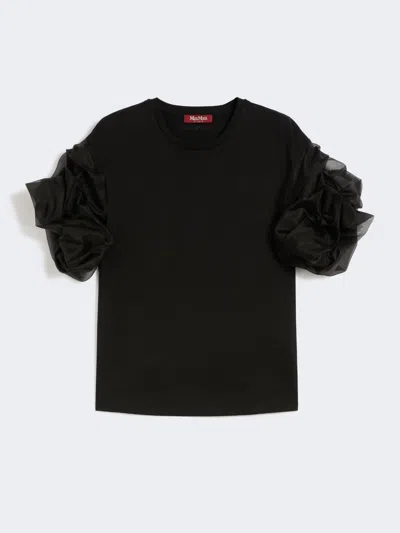 Max Mara T-shirt En Jersey In Black