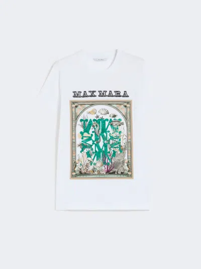 Max Mara T-shirt En Jersey De Coton In Multi