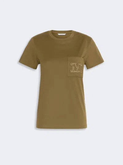 Max Mara T-shirt En Jersey De Coton In Multi