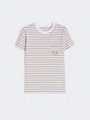 Max Mara T-shirt En Jersey Rayé In Multi
