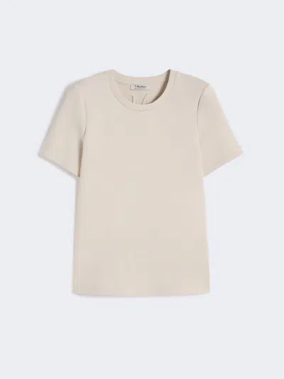 Max Mara T-shirt En Jersey Scuba In Neutral