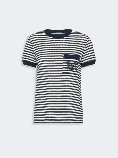 MAX MARA T-SHIRT EN MAILLE DE COTON À RAYURES