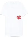 Max Mara T-shirt With Embroidered Pocket In White