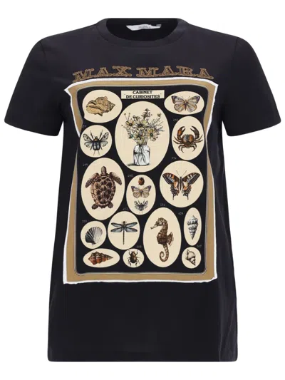 Max Mara Tshirt Spadino Con Stampa In Black