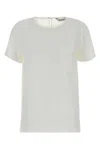 Max Mara Maximal Draping Silk Pagano T-shirt In White