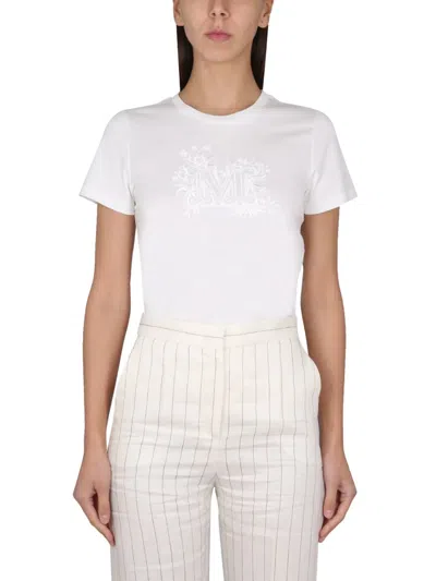 MAX MARA MAX MARA T-SHIRT WITH LOGO EMBROIDERY