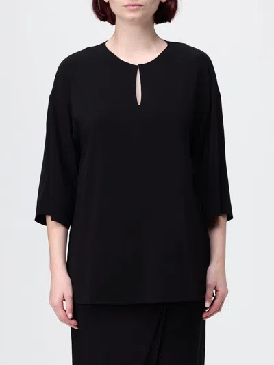 Max Mara T-shirt Woman Color Black In Animal Print