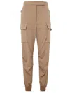 Max Mara Cargo Trousers In Gabardine Wool In Brown