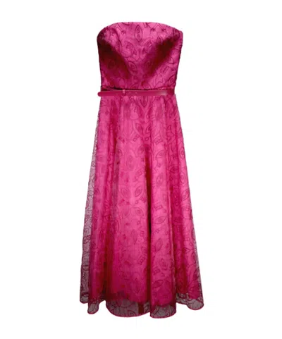 Max Mara Tube Top Dress In Pink