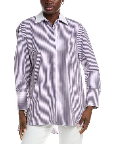 Max Mara Tubinga Stripe Top In Purple
